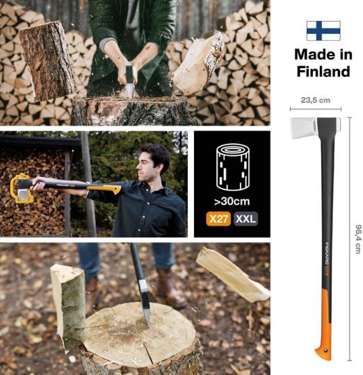 🪓 Fiskars X27–XXL Spaltaxt, 96cm, 2,57kg für 67,99€ (statt 99€)