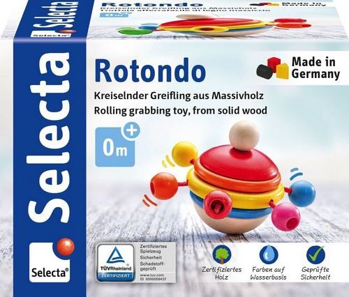 👶🏻 Selecta 61068 Rotondo Kreiselnder Greifling aus Holz für 11,43€ (statt 15€)