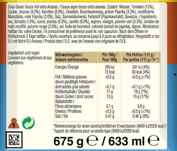 🍛 6er Pack Bens Original Süß Sauer & Extra Ananas, 675g ab 16,15€ (statt 24€)
