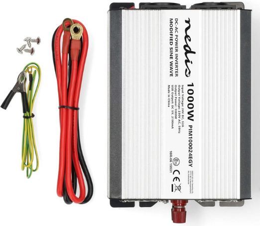 🔌 Nedis 24V auf 230V Wechselrichter, 1.000W/2.000W für 49,30€ (statt 132€)