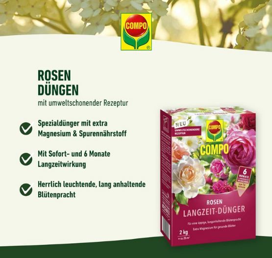 🌹 2kg Compo Rosen Langzeit Dünger für 9,49€ (statt 16€)