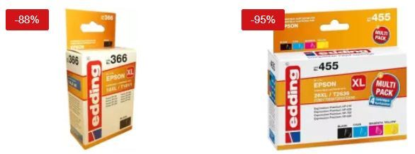 🖨️ Edding Druckerpatronen für nur 1,99€ pro Stück zzgl. 3,90€ Versand