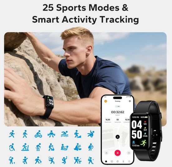 ⌚ Pixltcoe Fitness Tracker mit OLED Display & 25 Fitness Modi für 13,79€ (statt 25€)