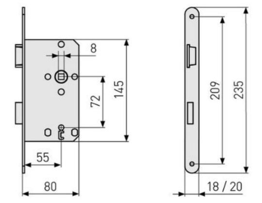 🔐 3 x 2er Pack ABUS BB 55/72 DIN Links Einsteckschloss für 15,87€ (statt 54€)   Refurb.