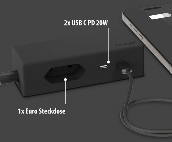 🔌 Brennenstuhl Hugo! Travel Ladegerät mit USB C 20W PD für 19,95€ (statt 30€)