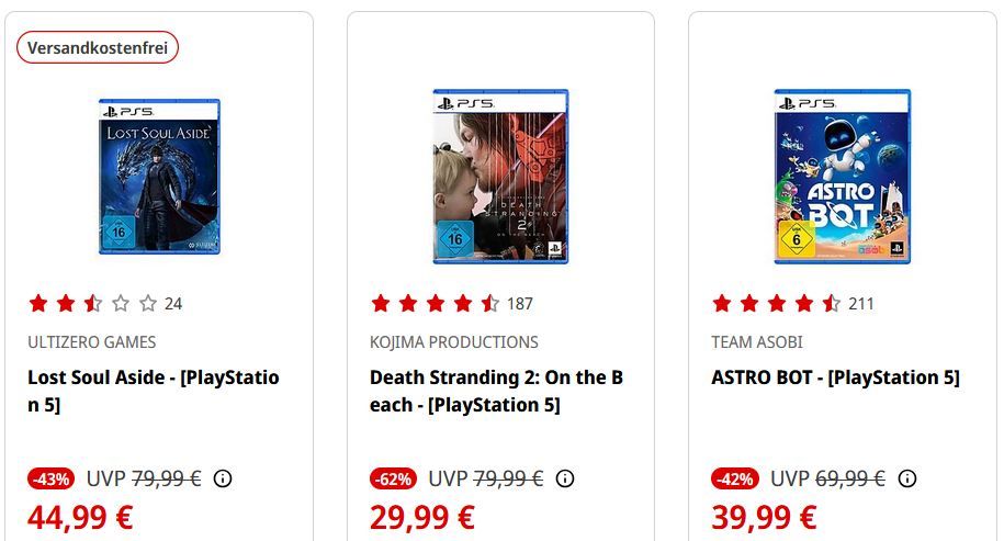 🎮 Media Markt: Playstation 5 Games Frühlingsangebote   z.B. Astro Bot 39,99€ (statt 48€)