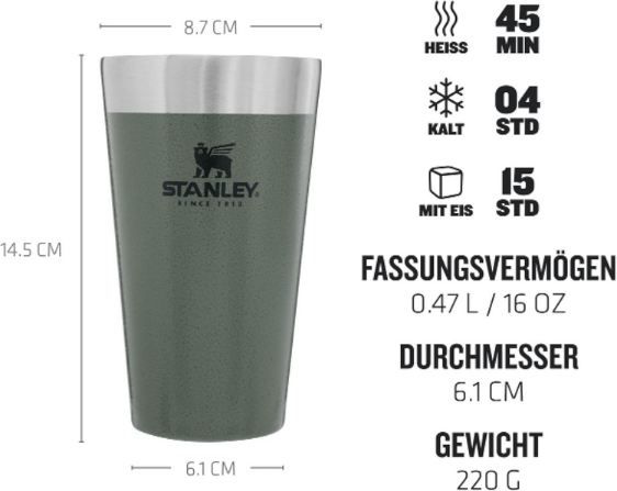 🥤 Stanley Adventure Stacking Thermobecher, 473 ml für 17,49€ (statt 24€)