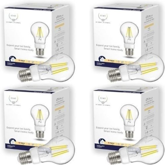 💡 4er Packs tint Smarte LED Birne E27 9W oder 5W Filament für 19,99€ (statt 45€)