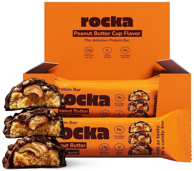 🥜 12er Pack Rocka Nutrition Peanut Butter Cup Protein Bar ab 21€ (statt 29€)