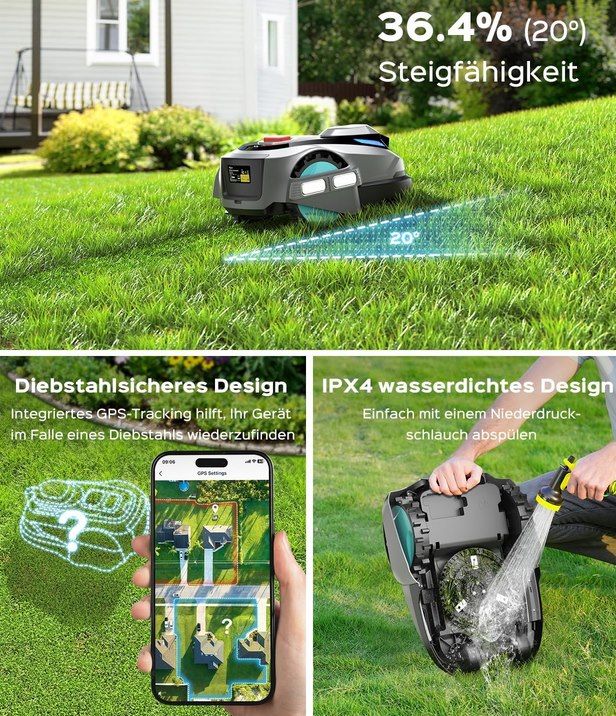 👨🌾 YARDCARE N1600 PRO Mähroboter ohne Begrenzungskabel mit RTK & KI-Vision für 799,99€ (statt 1.000€) 👨🌾 YARDCARE N1600 PRO Mähroboter ohne Begrenzungskabel mit RTK & KI Vision für 799,99€ (statt 1.000€)