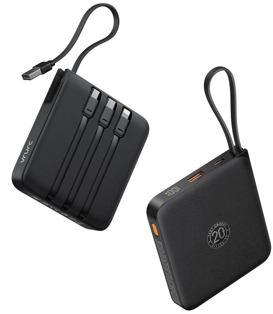 🔋 VRURC 22.5W QC3.0 20.000mAh Powerbank mit 4 Kabel für 13,74€ (statt 24€) 🔋 VRURC 22.5W QC3.0 20.000mAh Powerbank mit 4 Kabel für 13,74€ (statt 24€)