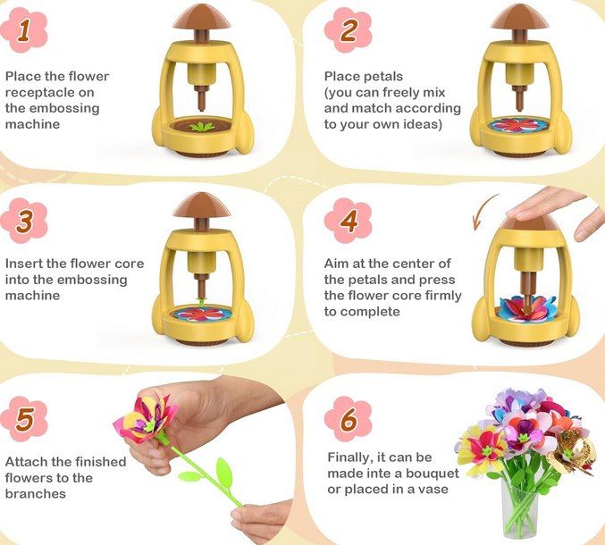 💐 DIY Stoffblumen Bastelset für Kinder für 12€ (statt 20€)