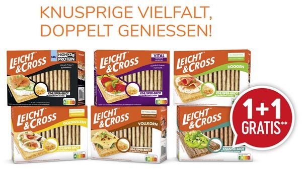 1+1 Aktion mit LEICHT&CROSS   ab 12.03.