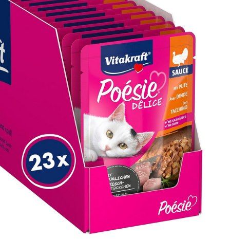 😻 23x 85g Vitakraft Poésie Délice Nassfutter in Sauce mit Pute ab 9€ (statt 13€)