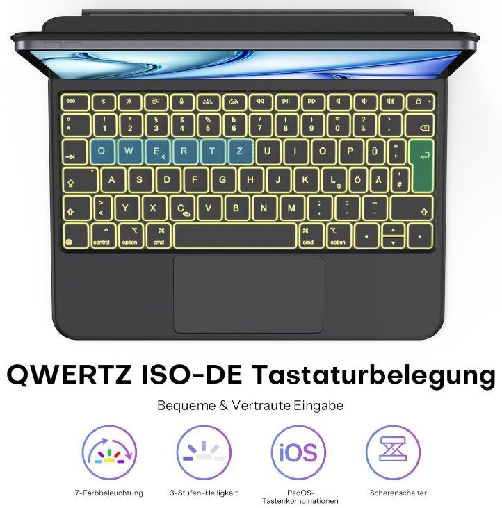 ⌨️ OMOTON Hülle inkl. Tastatur für iPad Air & Pro für 59,99€ (statt 100€)
