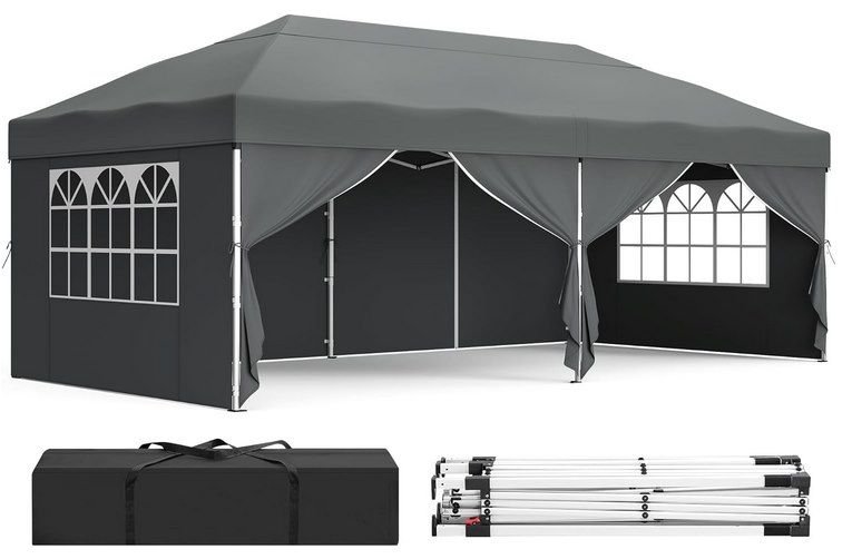 🎪 SONGMICS Faltpavillon (3 x 6 m) mit Seitenwänden für 144,49€ (statt 170€)
