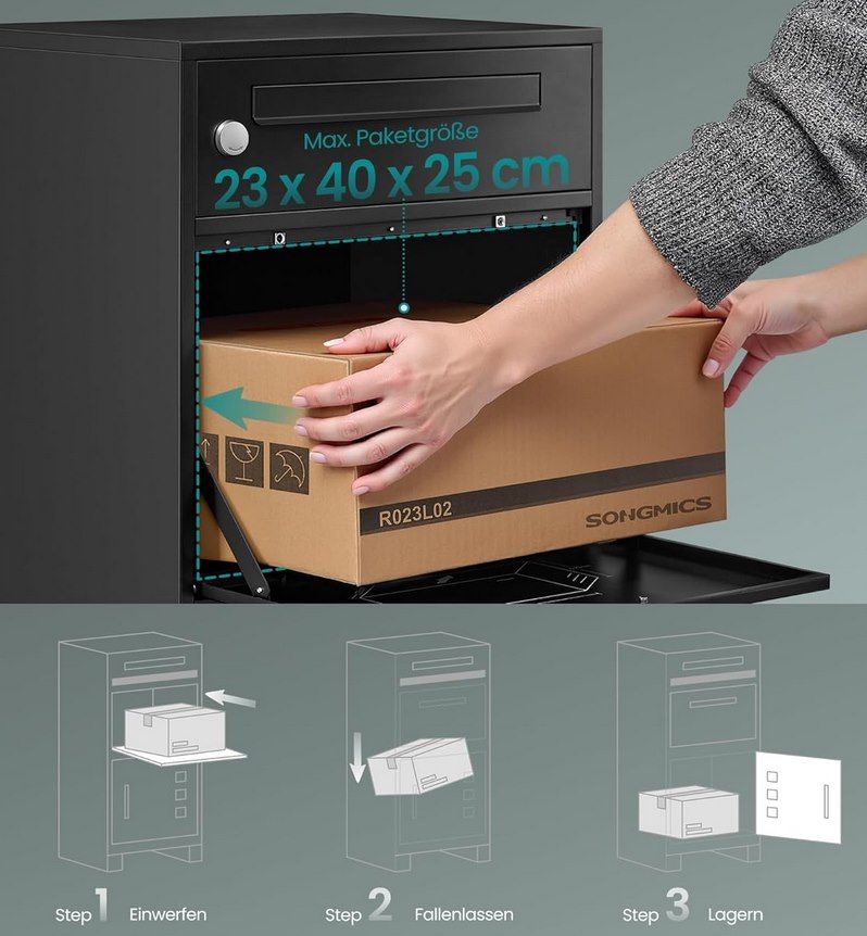 đŠ SONGMICS Paketbox fĂŒr Briefe und Pakete fĂŒr 119,99⏠(statt 136âŹ) đŠ SONGMICS Paketbox fĂŒr Briefe und Pakete fĂŒr 119,99⏠(statt 136âŹ)