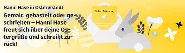 Post vom Osterhasen Hanni Hase erhalten