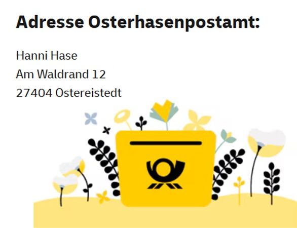 Post vom Osterhasen Hanni Hase erhalten