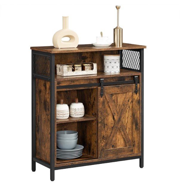 🗄️ VASAGLE Sideboard mit Schiebetür im Landhausstil für 46,99€ (statt 67€)