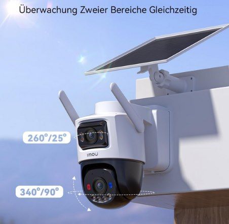 👀 Imou AOV 5MP+5MP Dual Objektiv Überwachungskamera mit 4G & WLAN für 139,99€ (statt 170€)