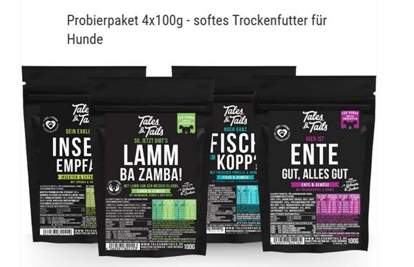 Futterprobe von Tales & Tails gratis abholen