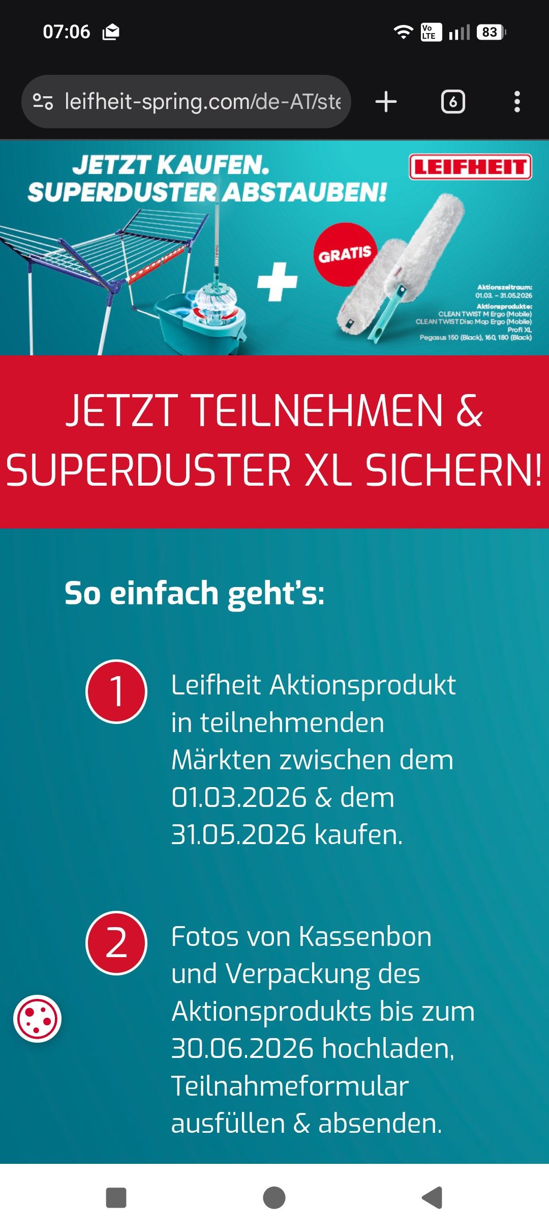 Leifheit Produkt kaufen, Staubwedel umsonst