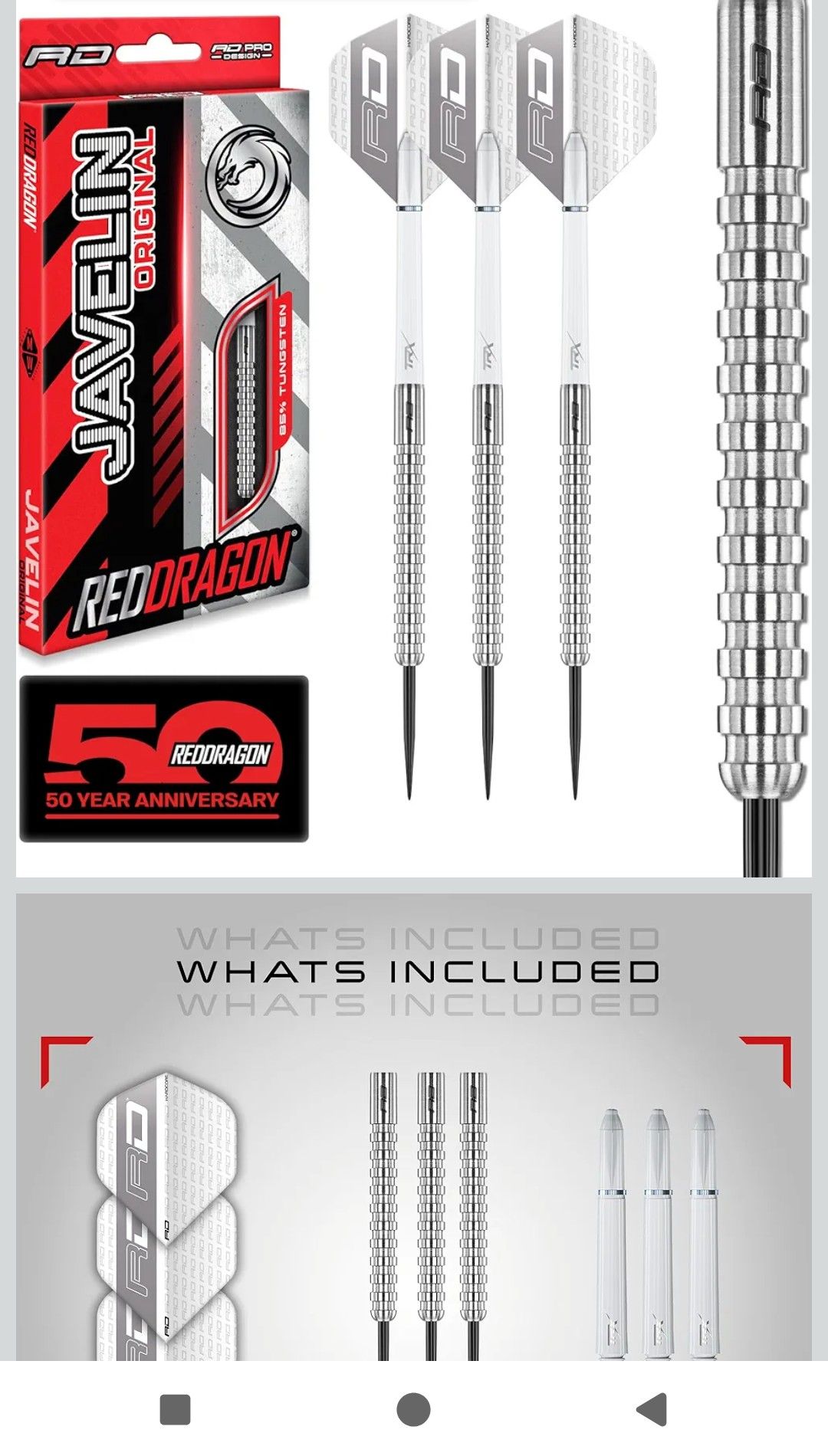 RED DRAGON Darts   Javelin Original Tungsten Darts