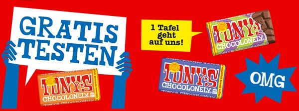 Tonys Chocolonely gratis ausprobieren