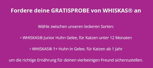 🐈 Gratis: Futterprobe von WHISKAS Junior abholen