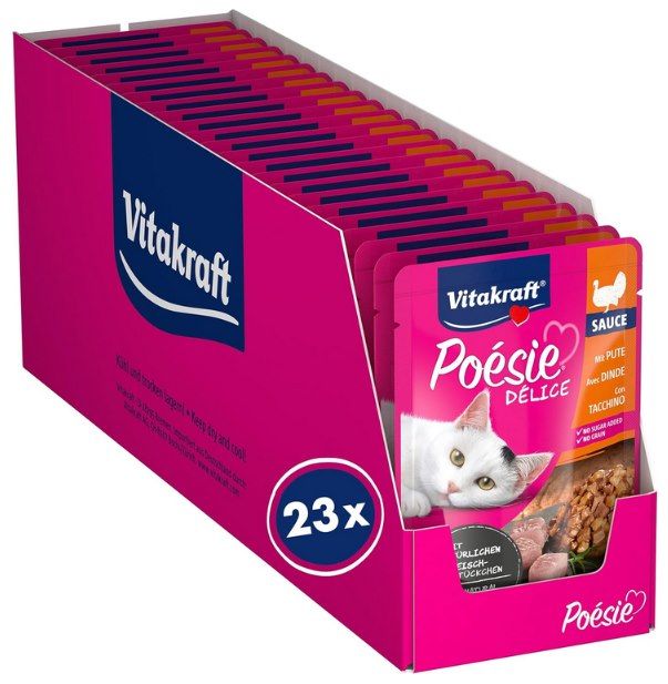 😻 23x 85g Vitakraft Poésie Délice Nassfutter in Sauce mit Pute ab 9€ (statt 13€) 😻 23x 85g Vitakraft Poésie Délice Nassfutter in Sauce mit Pute ab 9€ (statt 13€)
