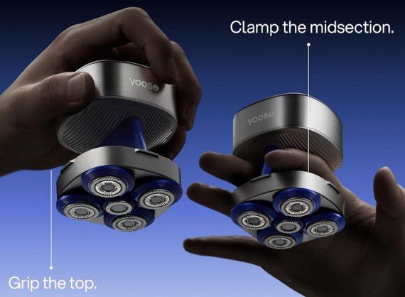 🪒 yoose H5 Glatzenrasierer mit 5 Scherköpfe & 90 Min Laufzeit für 39,19€ (statt 49€)