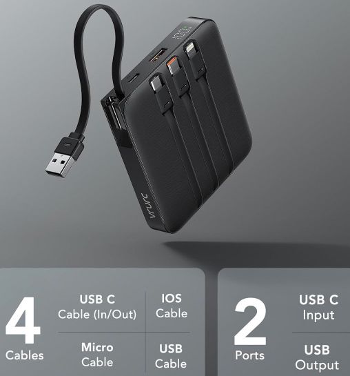 🔋 VRURC 22.5W QC3.0 20.000mAh Powerbank mit 4 Kabel für 13,74€ (statt 24€) 🔋 VRURC 22.5W QC3.0 20.000mAh Powerbank mit 4 Kabel für 13,74€ (statt 24€)