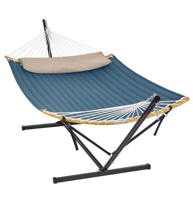 🦥 SONGMICS Hängematte mit Gestell aus Metall für 84,99€ (statt 100€)