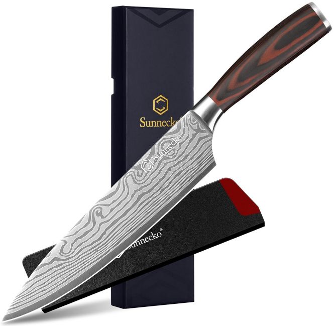 🔪 Sunnecko Chang Kochmesser (20cm) mit Pakkaholz Griff für 12,59€ (statt 23€)