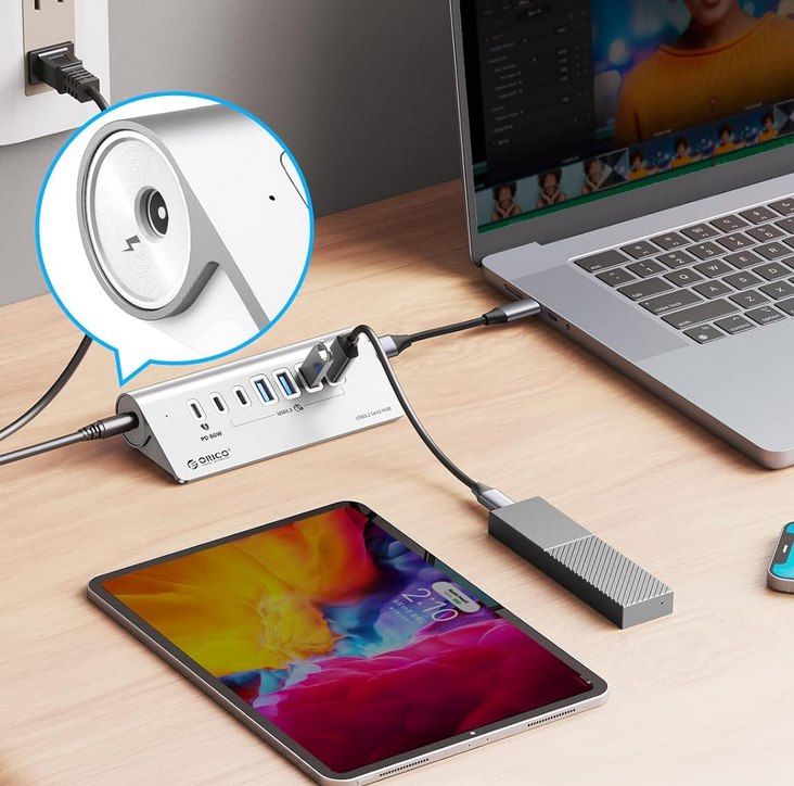 🖥️ ORICO 7 Port USB C 3.2 Gen 2 Hub für 51,99€ (statt 80€)