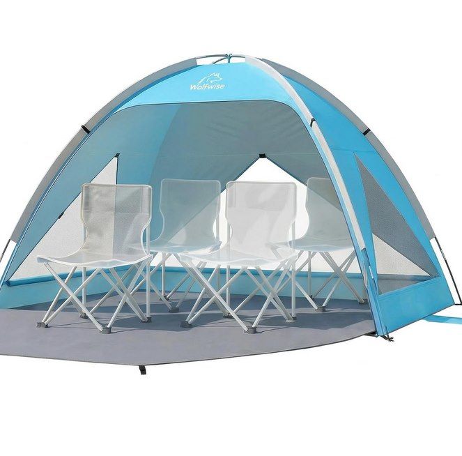 🏖️ Wolfwise Strandmuschel UV Schutz + 3 Belüftungsfenster für 29,99€ (statt 43€)