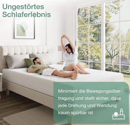 Novilla Tonnentaschenfederkernmatratze mit 140x200 cm für 96,99€ (statt 140€)