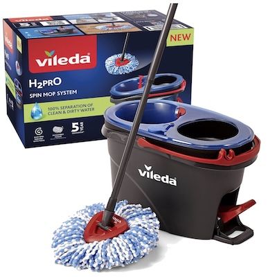 💦 Vileda H2PrO Spin Wischmopp Set mit Eimer für 39,99€ (statt 44€)