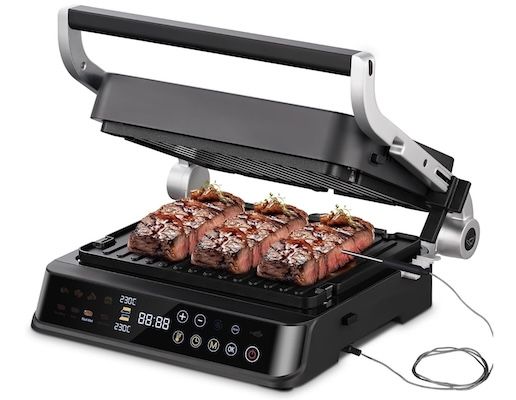 AMZCHEF XL Kontaktgrill 4 in 1 mit Temperatursensor für 150€ (statt 180€)