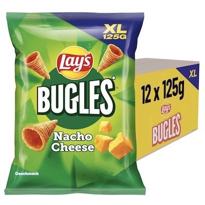 12x 125g (1,5kg!) Lay’s Bugles Nacho Cheese für 23,99€ (statt 32€)