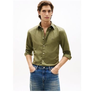 👕 Tommy Hilfiger Herren Flex Poplin Solid Regular Fit Kurzarmhemd für 39€ (statt 55€)