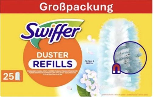 🧲 25er Pack Swiffer Staubmagnet Nachfülltücher für 12,99€ (statt 18€) 🧲 25er Pack Swiffer Staubmagnet Nachfülltücher für 12,99€ (statt 18€)
