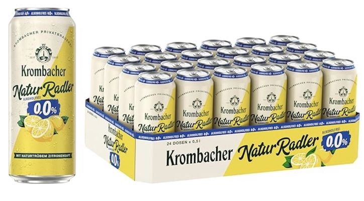 🚫🍺 24x 0,5L Krombacher Natur Alkoholfrei Radler mit 0,0% für 16€ (statt 23€)