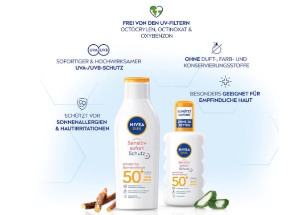 ☀️☀️💨 2x NIVEA SUN Sensitiv & wasserfest LSF 50+ je 200ml ➡️ für 15,33€ (statt 26€) ☀️☀️💨 2x NIVEA SUN Sensitiv & wasserfest LSF 50+ je 200ml ➡️ für 15,33€ (statt 26€)