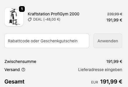 💪💨 ArtSport ProfiGym 2000 Kraftstation 🧨 für 191,99€ (statt 286€)