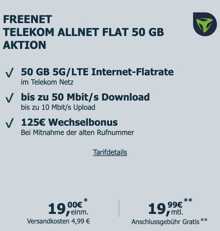 🍏💨 Apple AirPods Pro 3 für 19€ + Telekom Allnet 50GB ➡️ für 19,99€ mtl. + 125€ Bonus