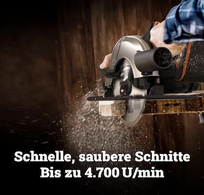 WORX WX526.9 Akku Kreissäge 20V mit 165mm Sägeblatt für 65,45€ (statt 77€)