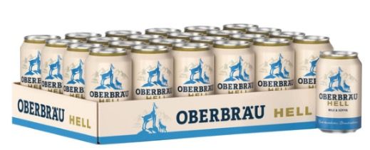 🍺💨 24x Oberbräu süffiges Helles aus Bayern 0,33L 🥨 ab 15,29€ (statt 20€)   0,63€ pro Dose