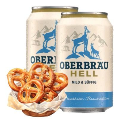 🍺💨 24x Oberbräu süffiges Helles aus Bayern 0,33L 🥨 ab 15,29€ (statt 20€) – 0,63€ pro Dose